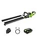 Greenworks 24V Akku-Heckenschere 66 cm mit 4.0Ah Akku & 65W USB-C Ladegerät, Bürstenloser Motor, Doppelmesser 30 mm, 180° Drehbarer Griff, Hedge Sweeper HT6602RA2