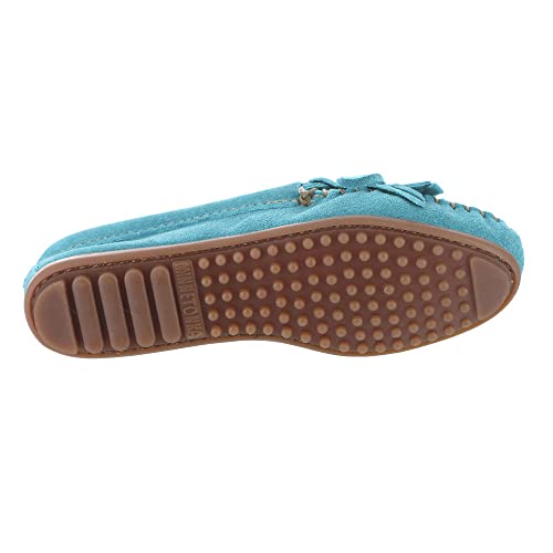 Minnetonka Kilty MOC Womens Slip On 7.5 M US TurquoiseSuede3