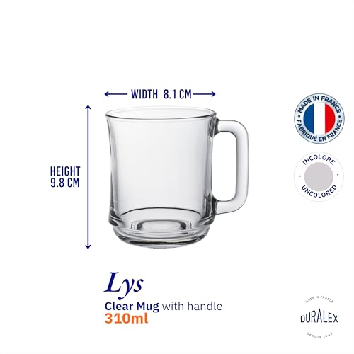 Duralex Empilable Mug, 10.875 oz, vidrio claro miniatura 5