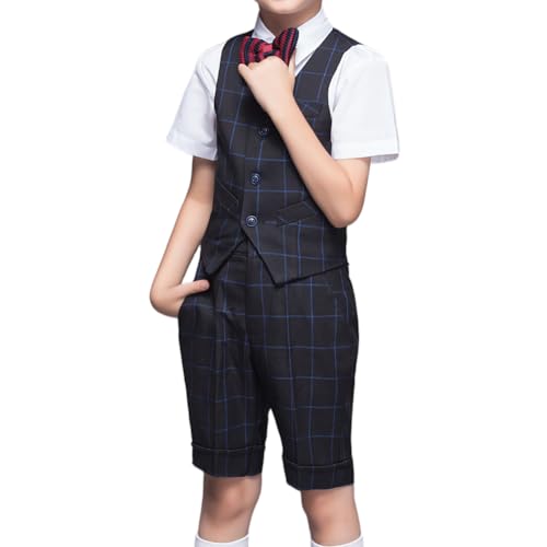 Image of Boy Suits Slim Fit Tuxedo for Boys Suit Set for Kids Formal Wedding Ring Bearer Outfit