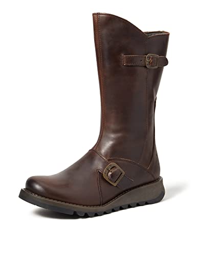 Fly London Mes 2, Botas con hebilla, Mujer, Marrón Dkbrown 004, 36 EU