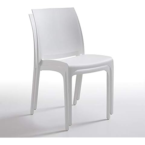 Bica Volga - Silla de Comedor, Color Blanco, 2 Unidades Cover