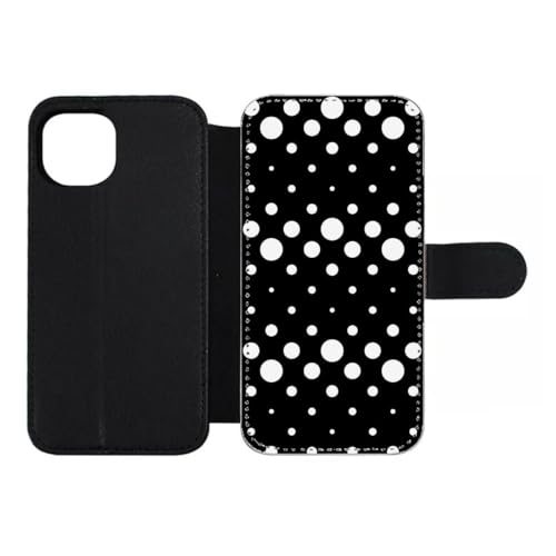 Étui cuir iPhone 12 Mini géométrique : housse de protection à clapet magnétique