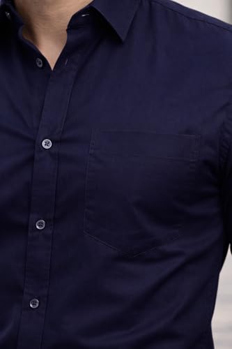 Image of Tagas Men's Shirt|Men's Everday Regular Fit Solid Shirt | Cotton Rich |Men's Washed Cotton Twill Casual Shirt - Regular Fit|(Available in Plus Sizes)