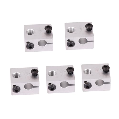 SKISUNO 5pcs Aluminum Heating Block for Printers Precision Heater Extruder Compact Design Mounting for Various Printing 