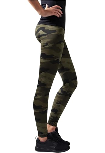 Urban Classics Ladies Leggings, Multicolore (Wood Camo), S Donna - 2