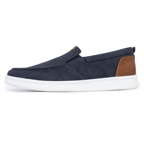 Image of Nautica Men's Slip-On Loafers Casual Moc Toe Sneakers Boat Shoes Slipper for Men - Lightweight & Comfortable - Derwin