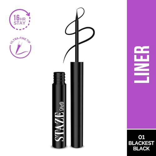 Staze 9to9 Extra AF Eyes Trio 3 in 1 Makeup Combo with FREE Neon Pouch | MakeUp Kit with Tubing Mascara, Eye Liner & Eye Shadow Palette | 12 Hrs Long Lasting Matte Finish Look | Transfer-proof, Smudgeproof & Waterproof | Mix of Matte & Shimmer Eyeshadows | Bridal Makeup Gift Kit for Women & Girls | 17g