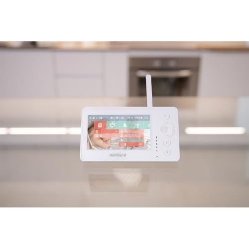 Miniland - Digimonitor 4,3 Pro: Babymonitor Con Grande Schermo E Telecamera Rotatoria E Grande Autonomia Senza Prese - 4