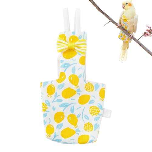 jamgeery Pañal para pájaros, pañal para s,Pañal con Traje de pájaro Lindo Amarillo - Suministros para Mascotas, Disfraz, Pantalones de al Aire Libre, Interior Impermeable para cacatúa