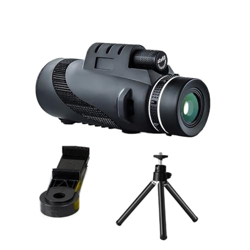 Monocular HD 40x60 Profesional Portátil Bak4, Lente De Telescopio For Teléfono Móvil, Monocular Con Zoom De Largo Alcance For Acampar Y Observar Aves Al Aire Libre Imágenes Nítidas(Phone clip tripod)