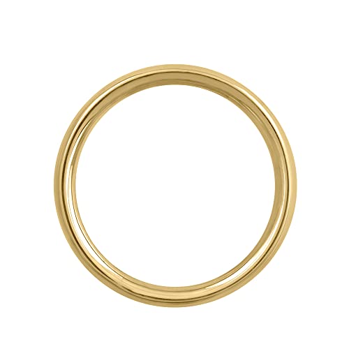 FINEROCK 14K Gold 4mm Plain Wedding Band2