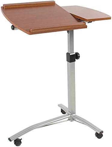 MEDA |Angle & Height Adjustable Rolling Laptop Desk Cart Over Bed Hospital Table Stand