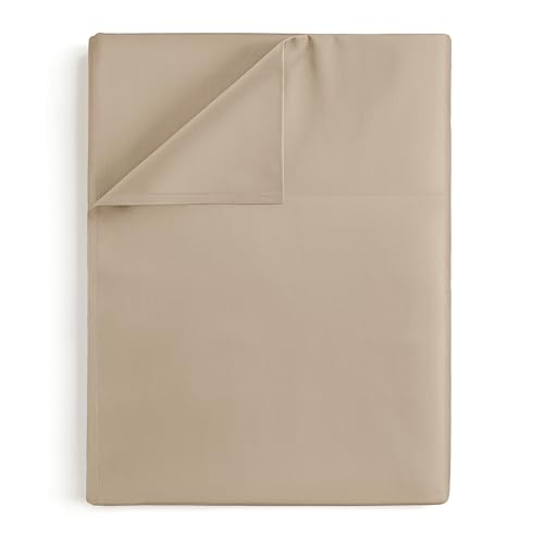 Catálogo de Sábanas encimeras disponible en línea para comprar. 45 Sábana encimera tamaño Queen, de 400 hilos, 100 % algodón, cómodo, fresco y transpirable, solo sábana superior, extrasuave, fácil de cuidar, antiarrugas, color crema