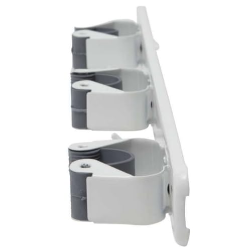 Miniatura 3 de Parence.- Soporte De Pared Triple Atornillable Para Escoba Y Accesorios - Gancho Escoba 3 Soportes 2 Ganchos - 37cm