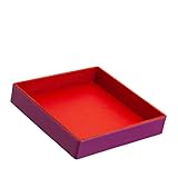 DUDU Vaciabolsillos en Piel Coloreado de Design Objetos con Caja Regalo Fucsia