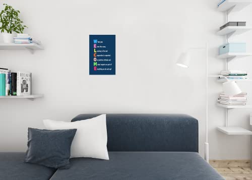 Image of Classroom Sign Welcome Teacher Motivational Inspirational Rules Blue When You Enter Educational Learning Homeschool Chart Display Supplies Teaching Cool Wall Art Print Poster 12x18