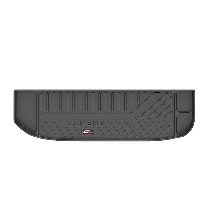 Image of GFX Premium Rubber Car Floor Mat with Trunk Mat (Aftermarket) for KIA Carens 2022 & Carens Clavis 2025 | Heavy Duty Black Mats | Anti-Skid, Waterproof, All-Weather Durable