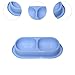 WeiLaiKeQi Cat Water and Food Bowl Feeder Feeding Dish Indoor Outdoor Easy to Clean Food Dispenser Nonslip for Watering Travel Kitten, Blue