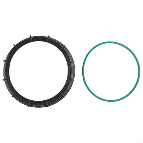 Image of Black ABS Fuel Tank Locking Ring Seal Kit Compatible with for renault Megane Clio for kangoo Replaces 7701206096 7701205611