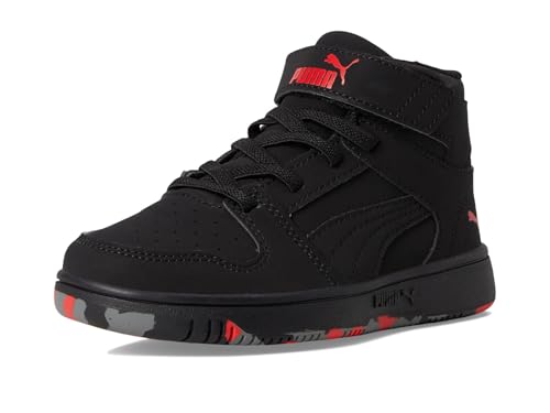 Image of PUMA Kids' Rebound Layup Mid Hook and Loop Sneakers