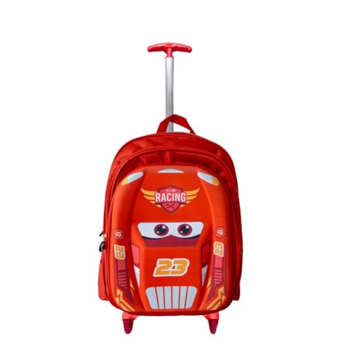 Mochila Rodinha 3d Macqueen Infantil Meninos Escolar Carros (Vermelho)