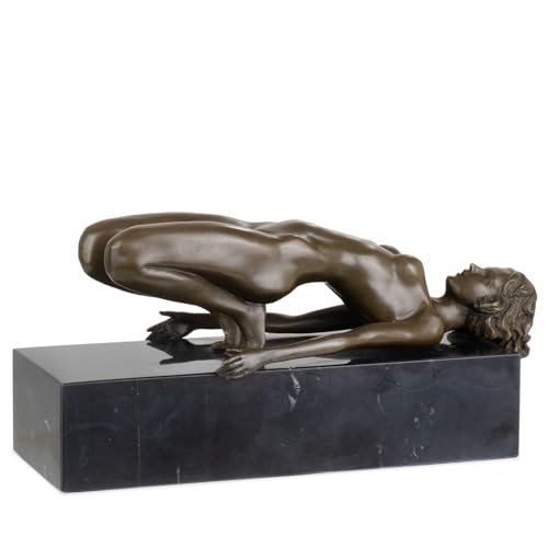 Moritz Elegante Bronze-Skulptur weiblicher Akt auf Marmorsockel -...