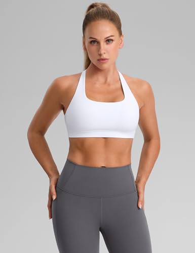 Image of CRZ YOGA Butterbreeze Criss Cross Back Sports Bra | Medium Support, Removable Pads, Training, Fast Dry, Square Neck, Strappy, for Women