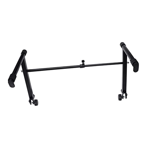 ibasenice Electronic Organ Stand Double Keyboard Stand Piano Practical Bracket 71cm Max Width for Easy Adjustment Random Style