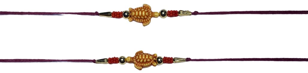 Khandekar (with device of K) Set of 2 Rakhi Raksha bandhan Gift for your Brother,Vary Color And Multi Design, Thread