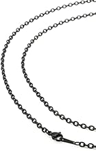 Napist Men's Necklace Chain, 316L Surgical Stainless Steel, Hypoallergenic, Titanium Coated, NPN302, Black, Glossy, Matte