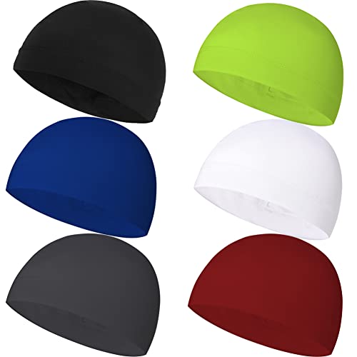 Image of Skull Caps Beanie Hats Under Helmet Liner Cycling Cooling Running Sweat Wicking Skullcap Cap Fits Motorcycle Helmets for Men