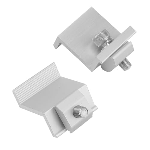 JIEHIN 14 Stück Solarmodul Halterung, Solar Endklemme 35mm Verstellbare Solarpanel Befestigung Solarmodul mit Muttern Und Schrauben für Wohnmobile Boote Dächer Wände