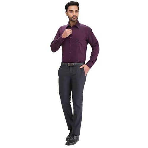 Image of Park Avenue Regular Fit Pure Cotton Structure Pattern Ainsley Collar Formal Shirt