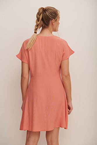 NA-KD Women's Button Front Mini Casual Dress, Desert Pink, 12 UK - Image 2
