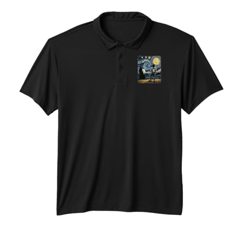 Van Gogh Starry Night Cool Art Team Youth Boys Soccer Player Performance Polo Shirt