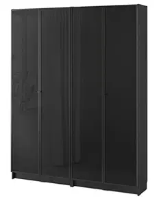 MARIAS KOMMERCE Outdoor Storage Cabinet with Glass Doors, 80cm x 161cm, Beige