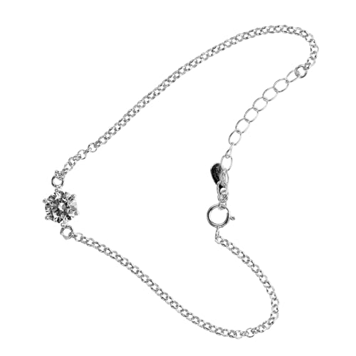 Bijoux de main zircon femme argent S925 chaîne tendance chic