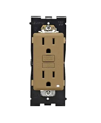Leviton Renu Self-Test Tamper-Resistant GFCI Outlet, 15-Amp, RGF15-WC, Warm Caramel