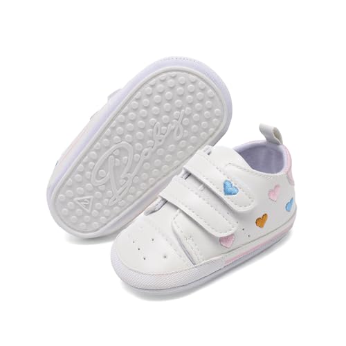 Image of Clowora Baby Boys Girls Shoes Non-Slip Rubber Sole Sneakers Infant First Walking Toddler Crib Shoes Newborn Loafers Flats.
