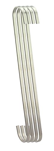 🛒 Crazy Deals RuiLing 4-Pack 12 Inch S Flat Hooks Pearl Nickel Satin Chrome Finish Steel Hanging Flat Hooks,S Shaped Hook Heavy-Duty S Hooks,for Kitchenware,Towels,Gardening Tools,Clothes