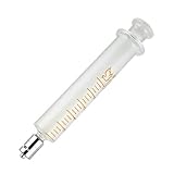 jeringa de cristal antigua  1piezas luer Lock Jeringa de cristal de 10ml. Jeringa sin aguja. Alimentación de jeringas de alimentación. Dispensador de tinta de recarga de jeringa. Para muestreo de laboratorio. (1pcs-10ml)