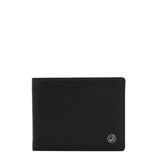 Image of Da Milano RFID Protected Leather Wallet for Men with Card Slot - Black