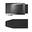 40mm Solid Gun Metal Buckle & Black Leather
