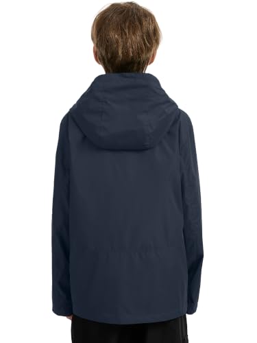 Image of UIQUR Boys Girls Rain Jacket Kids Waterproof Raincoats 5-14 Years