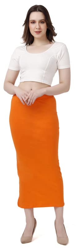 Image of Lycra Blend Cotton Saree Shapewear Petticoat for Women and Girls, Skirts Shapewear Dress for Saree