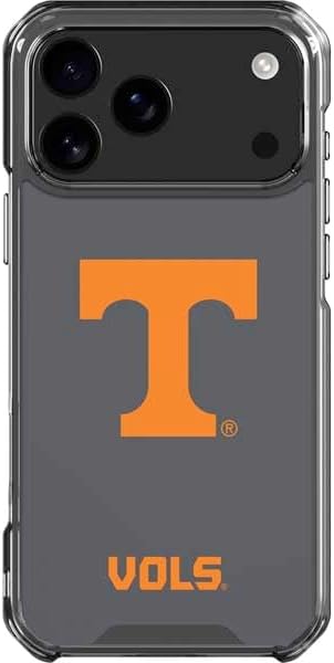 Skinit Clear Phone Case Compatible with iPhone 17 Pro Max - Officially Licensed University of Tennessee-Knoxville T Logo Vols on Gray Design