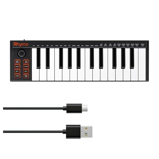 25 Key MIDI Keyboard Controller Portable USB MIDI Controller with Arpeggiator, Velocity Sensitive Keys, Beat Maker for Beginners - Compatible with GarageBand, FL Studio, Ableton Live