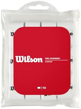 WILSON WRZ4016WH Pro Tennis Overgrip pacote com 12, branco