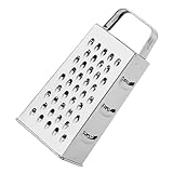 Toyvian Multifunktionale Edelstahlreibe 23cm Kastenreibe für Karotten und Käse Geeignet für Täglichen Kücheneinsatz
